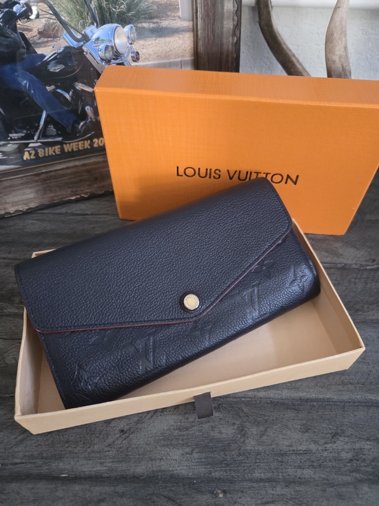 Louis Vuitton Handbags - Louis Vuitton Navy Blue Empreinte Leather Wallet.
